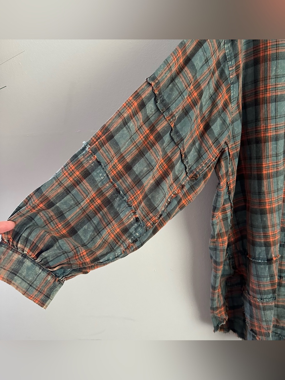 Oversized 1X Easel plaid fall long tunic top women’s 1xl 2x long sleeve women’s - Picture 3 of 10